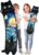 Mewaii Long Cat Plush 5 Sizes, 120% Extra Filling Giant Plushness Kids Body Pillow, Kawaii Cute Black Starry Cat Stuffed Animals Plushies, Big Long Black Cat Body Pillow Plush Gift for Girls 20”