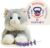 warmies Microwavable & Weighted Stuffed Animals, Laying Down Gray Cat – Heated Stuffed Animal Plushie for Warmth & Comfort – Cute Soft Plush Toys for Boys, Girls, Babies & Toddlers