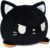 TeeTurtle Reversible Cat Plushie 4-Inch Black + Pumpkin Two-Sided Flip Plush Toy with Embroidered Details – Cute Mini Collectible Plush for Kids, Teens, and Adults
