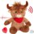 12.5″ Heartbeat Highland Cow Recordable Stuffed Animals Voice Sweet Messages Recorder Soft Plush Toy Playback Your Words Birthday Gifts for Toddler Kids