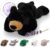 OSOCU® Microwavable & 1.8 LB Weighted Stuffed Animal – Black Bear Heating Pad with Lavender & Tourmaline – Soothing Warm Heatable Plush Toy for Menstrual Cramps, Muscle Aches, Shoulder Tension