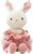 Bunny Stuffed Animal Organic Cotton Baby Plush Toys, 7″ Organic Cotton Plush Bunny Toy with Dress, Cute Soft Stuffed Rabbit Doll for Babies and Toddlers