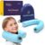 Special Supplies Sensory Vibrating Neck Pillow for Kids and Adults Plush Velvet Soft Cover with Textured Therapy Stimulation, Mind and Body Calming Relaxation – Blue