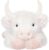 4 lbs Weighted Stuffed Animal Highland Cow Plush Pillow,21″ Large Weighted Cow Plush Toy, Soft Fluffy Highland Cow Stuffed Animal for Kids & Adults, Cute Farm Animal Gift (White)