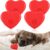 Wettarn 4 Pcs Heartbeat Replacement Puppy Soother Heartbeat Simulator for Dogs Pets Red Simulator Toys for Cats Dog Anxiety Relief Sleep Aid Calming