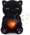 Breathing Cat Plush, Soothe Black Cat Stuffed Animals for Kids，Cute Plushies with Realistic Breathing and Lights Music, Birthdays Gift (3-Levels Mode & Volume)