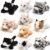 Lenwen 10 Pcs Cat Stuffed Animals Bulk Soft Cuddly Kitten Plush Sets Kittens Assorted Fluffy Stuffed Cats for Kiddos Birthday Gift Pet Party Favors Stuffers(Prone Style)