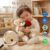 Teddy Bear Stuffed Animals for Teen Girls Aesthetic Room Decor Cute Weighted Plush Toy Tan Soft Plushies Birthday Gifts for Best Friend Daughter Sister Kids 9 Inch Beige Desk Accessory