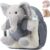 Moonkie Hug & Go™ Elephant Toddler Backpack – Soft Plush Bag with Take-Along Toy for Boys Aged 2–4 | Ideal for Daycare, Travel & Birthday Gifts