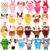 JoyRapt 24 Pack Small Stuffed Animals Bulk Gifts for Kids (2.3/2″-2.5/3.5″ Each), Birthday Party Favors Toys for Classroom Prizes, Goodie Bag Pinata Fillers, Carnival Treasure Box Toys (24PCS)