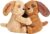 Let’s Make Memories Personalized Hugging Plush Puppies – Valentines Day – for Couples or Kids – for Him – for Her – Amor – Te Amo – Puppy Love – Dog Stuffed Animal