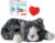 Plush Heartbeat Toy – Calming Anxiety Relief Toys for Puppies and Kittens – Heartbeat in a Soft Comforting Pet Plush for Dogs and Cats (Grey Stripe)