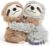 warmies Hugs Duo, Microwavable & Weighted Stuffed Animals, Sloth – Heated Stuffed Animal Plushie for Warmth & Comfort – Cute Soft Plush Toys for Adults & Children (Boys, Girls, Babies & Toddlers)
