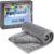 Kidaddle 5lb Weighted Blanket (Grey) 19×22 Inch– Plush Minky Lap Pad with Sensory Support for Autism or ADHD, Giftable Weighted Blanket with Travel Bag for Ages 4+