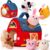 hahaland Baby Toys 6-12 Months – Surprise Barn Stuffed Farm Animals, Rattle, Crinkle, Mirror, Montessori Toys for 6 Month Old Sensory Balls 1-3, Baby Boy Gifts, Farm Plush Toys for Babies Travel Toy