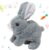 Hopearl Hopping Rabbit Interactive Electronic Pet Plush Bunny Toy with Sounds and Movements Animated Walking Wiggle Ears Twitch Nose Gifts for Toddlers Birthday, Gray, 7”