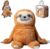 Weighted Stuffed Animal for Anxiety | Calming & Comforting 5 Lbs | Weighted Plush Animal Sloth | Anxiety Stuffed Animals for Adults & Kids | Carrying Bag Included | Machine Washable Weighted Plushie