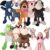 Wettarn 10 Pcs Animal Hand Puppets 12 Inch Soft Plush Lion Orangutan Giraffe Tiger Pig Elephant Plush Hand Toddler Puppets for Boys and Girls Kids Storytelling, Teaching, Role Playing(Lovely Style)