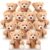 Jenaai 12 Pcs Bears Bulk 10” Bear Stuffed Animal Baby Shower Decorations Small Stuffed Plush Toys Gifts for Girls Boys Kids Children School Classroom Adult Party Favor (Classic,Light Brown)