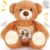 Liliful Bear Stuffed Animal Custom Operation Recorder Bear with Voice Recorder 12 Inch Remembrance Animal Personalized Plush Toy with Photo Frame for Baby Shower Wedding Birthday Gifts(Light Brown)
