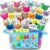 32 PCS Mini Plush Animals Toy Set Stuffed Keychain Party Favors with Packaging Box Small Animals Decorations for Easter Christmas and More
