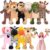 Wettarn 10 Pcs Animal Hand Puppets 12 Inch Soft Plush Lion Orangutan Giraffe Tiger Pig Elephant Plush Hand Toddler Puppets for Boys and Girls Kids Storytelling, Teaching, Role Playing(Funny Style)