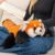 Chongker Cute Red Panda Plush Toy, Weighted Stuffed Animals, Red Panda Plush Animals Collection, Handmade Like Real, Large Size Stuffed Animals