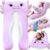 LUNAMIRA Axolotl Kids Body Pillow – 47″ U-Shape Long Plush Soft Animal Pillow for Kids, Sleeping, Reading, ADHD & Special Needs Comfort, Anxiety, Washable Cover, Snuggle Fun Cuddle for Boys & Girls