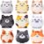 Libima 9 Pcs Mini Stuffed Animals Bulk Adopt a Pet Party Favors 3.15 Inch Small Plushies Cute Ornaments Toys for Baby Shower Birthday Gift Bags Fillers Basket Stuffers(Cat)