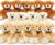 MorisMos 14 Piece Teddy Bears Bulk Baby Shower,14 Inch Cute Teddy Bear Stuffed Animals Plush,Small Stuffed Bears,Centerpiece Decoration,Brown,White,Dark Brown