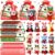 Jenaai 24 Set Christmas Mini Stuffed Animals Bulk Small Plush Animals with Santa Cards and Organza Bags for Christmas Holiday Party Favors Stocking Filler Bag Exchange Gift