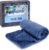 Kidaddle 5lb Weighted Blanket for Kids (Blue) 19×22 Inch, Plush Minky Weighted Lap Pad with Travel Bag for Ages 4+