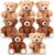 Jenaai 8 Pcs Bears Bulk 10” Bear Stuffed Animal Baby Shower Decorations Small Stuffed Plush Toys Gifts for Girls Boys Kids Children School Classroom Adult Party Favor (Classic,Light Brown,Dark Brown)