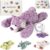 1.8 lb Purple Bear Weighted Stuffed Animal | Microwavable Heatable & Coolable Heating Pad with Tourmaline Beads & Lavender | Long Lasting Cozy Warmth Plush Toy | Includes Gift Box & Greeting Card