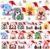 Blueweenly 24 Pcs Mini Christmas Stuffed Animal Plush Keychain Decorations Xmas Small Plush Animal Toys with Santa Hat Christmas Tree Plush Ornaments for Award Party Favors Gifts Decor