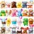 JOYIN 24 Pack Mini Animal Plush Toy Assortment (24 Units 3″ Each), Animals Keychain Decoration for Kids, Small Stuffed Animal Bulk for Kids, Carnival Prizes, School Gifts, Party Favor Goodie Bags