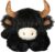 4 lbs Weighted Stuffed Animals, 21 Inch Cute Highland Cow Stuffed Animals-Weighted Cow Plush Toy Gifts for Kids,Adults,Boys and Girls (Black)