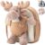 Moonkie Hug & Go™ Reindeer Toddler Backpack – Soft Plush Bag with Take-Along Toy for Kids Aged 2–4 | Ideal for Daycare, Travel & Birthday Gifts